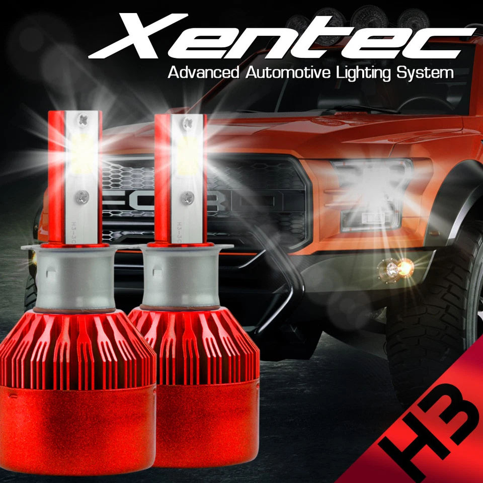 H3 388W 38800LM Coche Sin Ventilador LED Faros Conversión CREE Kit 6000K Blanco Foto 1 de 4