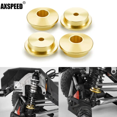 4Pcs/set Brass Spring Retainers Shock Cups For 1/6 SCX6 AXI05000 RC Crawler - Image 1 of 4