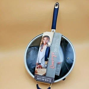 Cravings By Chrissy Teigen 5 Qt Nonstick Aluminum Blue Sauté Pan With Lid