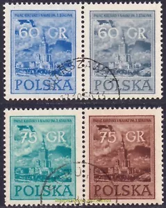 EBS Poland 1955 - Joseph Stalin Palace of Culture - Michel 930-933 - CTO - Picture 1 of 1