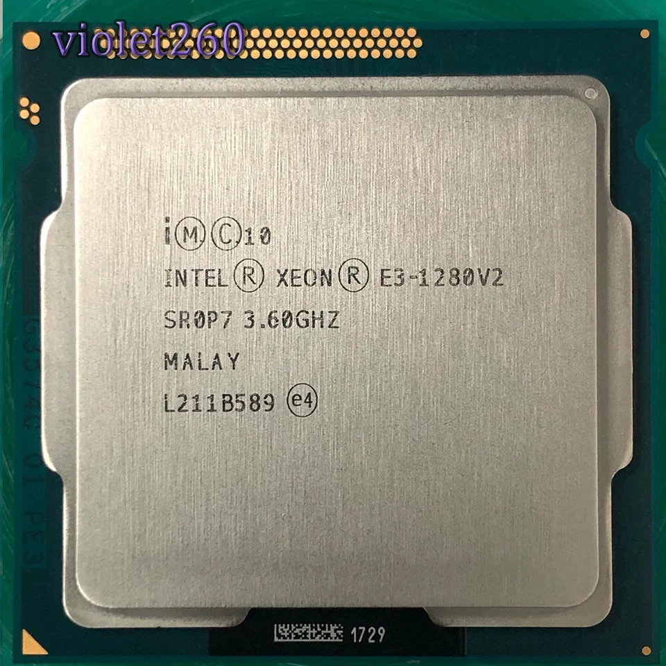 Intel Xeon E3-1280 V2 LGA-1155 CPU Processor 1280V2 SR0P7 3.60GHz Quad-Core 69W - Image 1 of 1