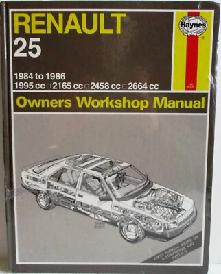 Haynes - Renault 25/1984A 1986 / Propietario Manual de Taller / Usado - Imagen 1 de 4