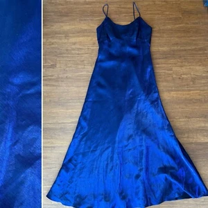 Maxi Vestido Vintage Hampton Nites 14 Azul Púrpura Babydoll Largo Baile de graduación Bruja 90 Y2K - Imagen 1 de 14