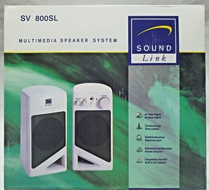 Retro Interact Sound Link SV 800SL Multimedia Stereo Speakers for PC 40 Watt NEW - Bild 1 von 7