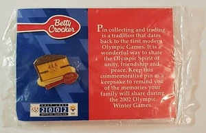 VINTAGE ~Betty Crocker - 02' Olympics Winter Games/Salt Lake - Hat/Lapel Pin - 2 - Picture 1 of 7