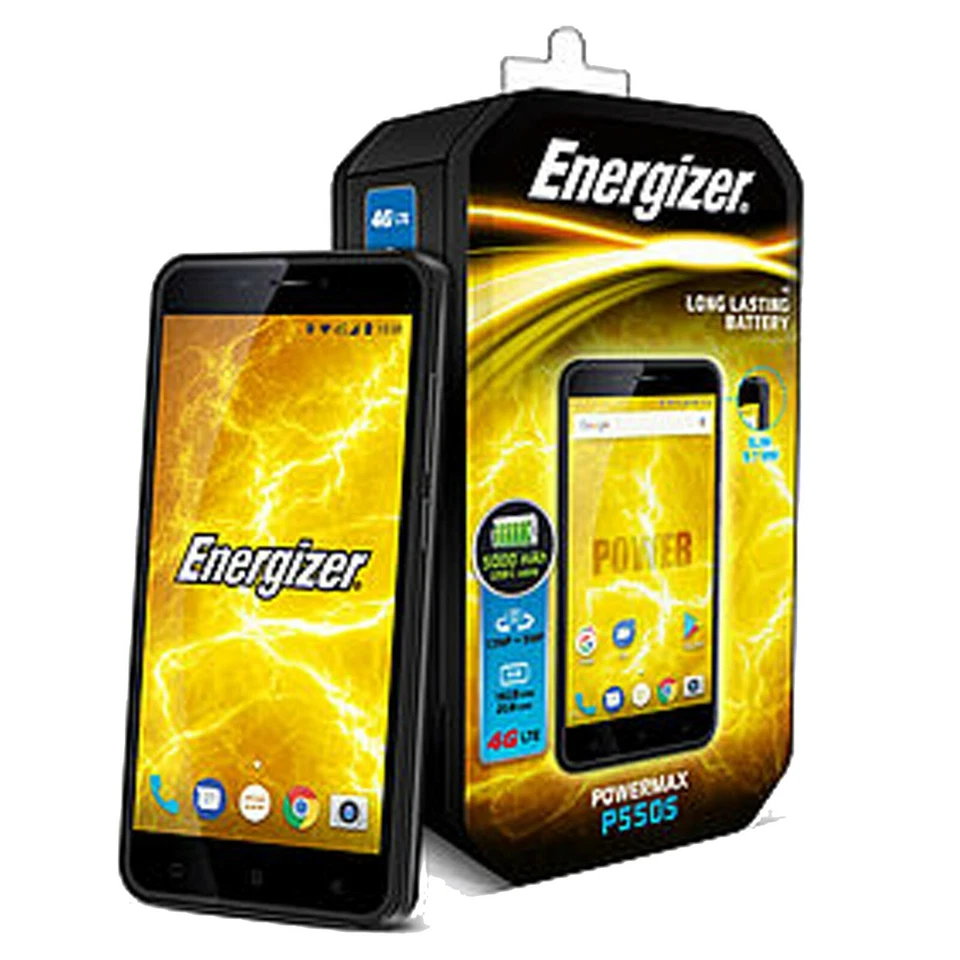 Energizer POWER MAX P550S Dual-SIM 16 GB negro desbloqueado de fábrica 4G/LTE GSM NUEVO EN CAJA Foto 1 de 3