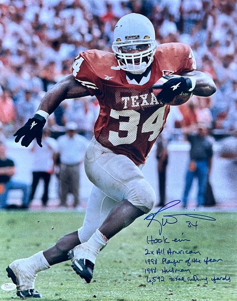Ricky Williams Signed Autographed 16x20 Longhorns Stats Photo JSA Authentic - Image 1 of 1