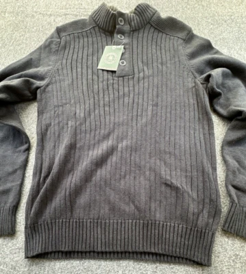 G.H. Suéter BASS Para Hombres Mediano Negro Cuello Sherpa 1/4 Botón Pullover Nuevo Foto 1 de 4