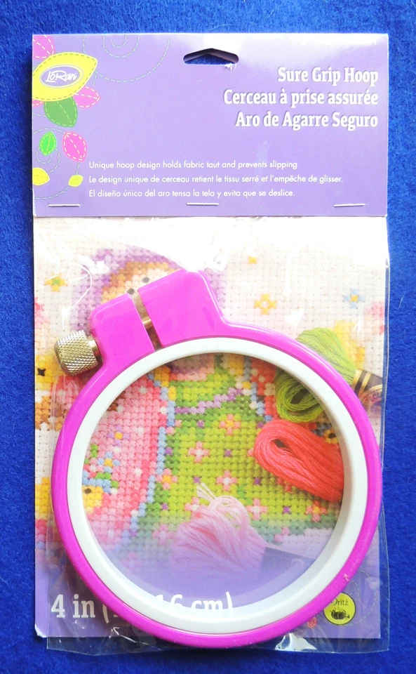 Dritz 4" Sure Grip Plastic Embroidery Hoop & Frame Round Adjusting Screw Closure - Image 1 of 1