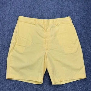 Vintage JC Penny Shorts Mens 38 Yellow Chino Cotton Blend Penn Prest Hong Kong - Picture 1 of 16