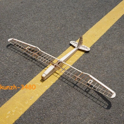 Sunbird Glider RC Aircraft Model Airplane Balsa Wood Fixed Wing DIY KIT Wingspan - Image 1 of 4