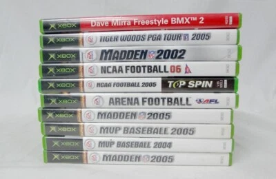 Lot of 10 Original Microsoft Xbox Sports Video Games! Baseball Football Golf BMX - Image 1 of 4