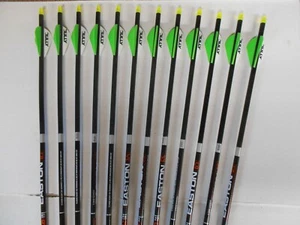 @NEW@ 12- Easton 6.5mm 300 Classic Acu-Carbon Arrows  w/ Bully Vanes & Inserts - Picture 1 of 3