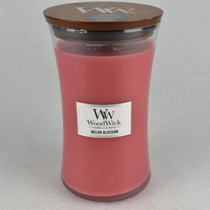 WoodWick Pluswick Crackling Scented Candle Melon Blossom 21.5 oz USED ONCE - Picture 1 of 7
