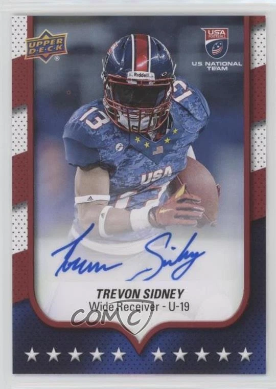 2016 Upper Deck USA Football USA U19 Auto Trevon Sidney #13 Auto - Image 1 of 2