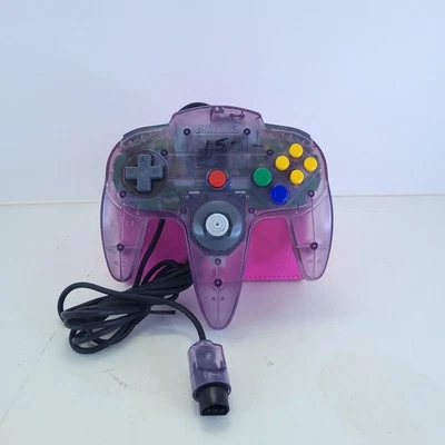 Controlador Nintendo 64 N64 púrpura atómico transparente OEM Foto 1 de 4