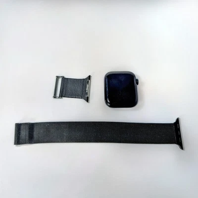 Apple Watch Series 8 45mm Midnight Aluminum Case  Black Mesh Band M/L (GPS) - Image 1 of 4