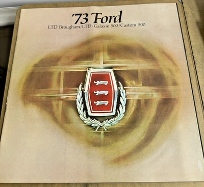 老式 1973 年福特有限公司银河 500 Brougham 定制 500 销售手册目录 — 第 1/2 张图片