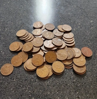 Moneda de un centavo británico años 60 reina Isabel II - 100% bronce Foto 1 de 3