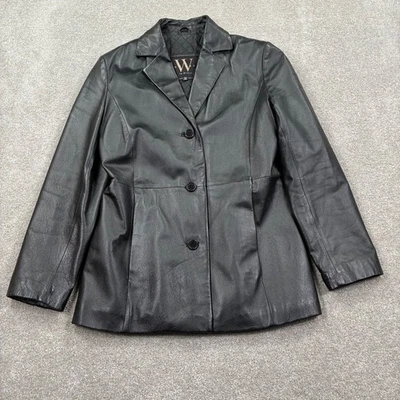 Chaqueta Blazer Winlit New York Cuero Negro Pequeña S Genuina Para Mujer Foto 1 de 4