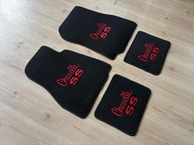 Tapete de assoalho preto Fit For Chevy chevelle conjunto de 4 1968-72 - Imagem 1 de 3