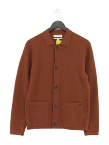 Autograph Men's Cardigan S Brown 100% Wool Collared Cardigan - Picture 1 of 5
