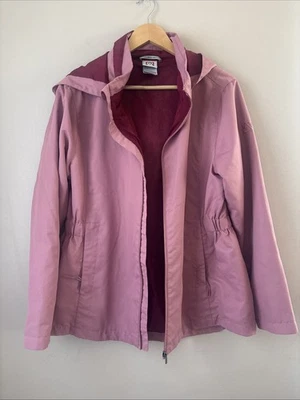 Avalanche женщин легкий молнии ветровка куртка рулон капюшон Sz L розовый - Изображение 1 из 4