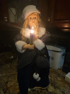 Telco Motionette Navidad Figura Animada A287114S Niña/Villancico Con Vela - Imagen 1 de 10