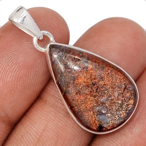 Natural Sunstone In Iolite 925 Sterling Silver Pendants Jewelry CP75812 - Picture 1 of 1