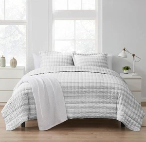 Sweet Home Collection Quilt Sets Prewashed Kariert Bestickt Vintage Weich - Bild 1 von 7