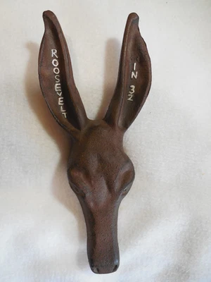 Burro de hierro fundido de 10,25" Roosevelt en 32 pintura Boot Jack es bonita - Imagen 1 de 4