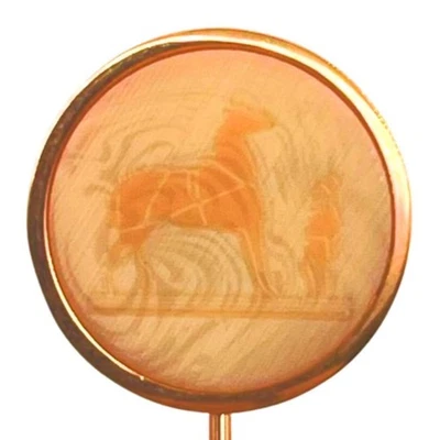 Broche Hermes Corozo Pin Metal Tono Oro Rosa Damas 6,5 cm Foto 1 de 4