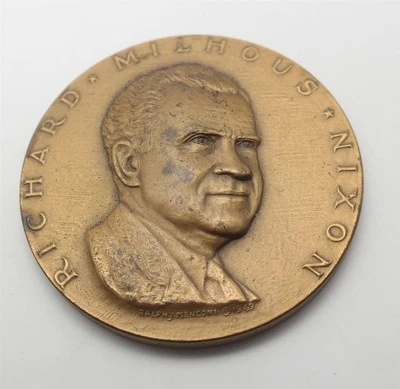 Medallic Art Co. NY Bronze Coin Richard Milhouse Nixon President  - Image 1 of 3