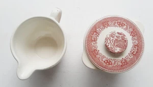 Red Willow Ware Creamer & Sugar bowl w/Lid - Picture 1 of 16