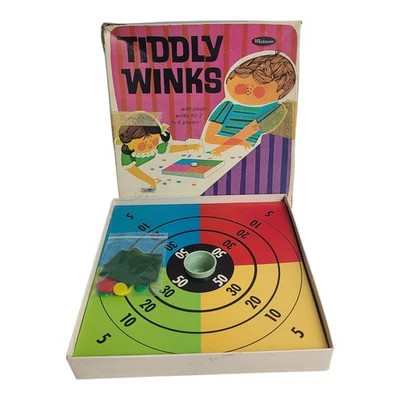 Vintage 1966 Whitman Tiddly Winks Board Game Original Box Chip Tossing As Shown - Image 1 of 4