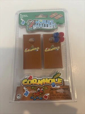 Bolsa de frijoles CORN HOLE más pequeña del mundo juego de mesa juguete casa de muñecas miniatura Foto 1 de 2