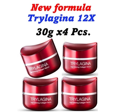 4x TRYLAGINA Ultimate Collagen 12X Serum 1Moisturizing Aura Skin Anti-Wrinkle - Image 1 of 4