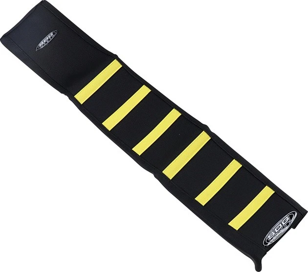 SDG 6-Rib Gripper Seat Cover Black Top/Black Sides/Yellow Ribs 95942YK Husqvarna - Image 1 of 1