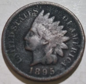 1895 Indian Head Cent - Picture 1 of 2