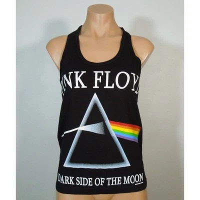 PINK FLOYD Dark Side Of The Moon S SMALL Racerback Top Black Girly Band Logo - Image 1 of 4
