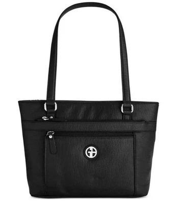 GIANI BERNINI Bolso de Mano Mujer Piel Sintética Guijarro -Negro Mediano Con Logo Foto 1 de 4