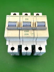 Crabtree Polestar 63B/20 20A Typ 2 3 Phasen MCB - Bild 1 von 4