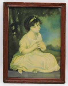 Framed Sir Joshua Reynolds AGE OF INNOCENCE Vtg Art Print *1933 Christmas Gift* - Picture 1 of 14