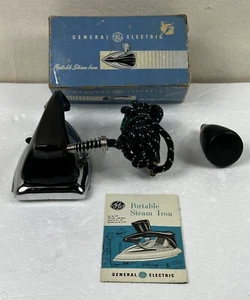 Vintage General Electric Portable Travel Steam Iron 24F19 Box & Instructions - Picture 1 of 6
