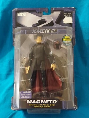 X 战警 2 X2 United 6 英寸万磁王活动人偶-玩具 Biz (2003) 如图所示  — 第 1/2 张图片