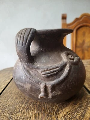 Доколумбовая / ранняя латиноамериканская птица чучело горшок Южная Америка мексиканская посуда - Изображение 1 из 4