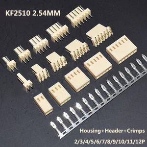 KF2510 2.54MM Connectors Sets 2/3/4/5/6/7/8/9/10/11/12P Housing+Header+Crimps - Picture 1 of 5