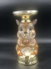 Bath & Body Works Squirrel Glitter Globe Pedestal Candle Holder Light Up- G2