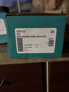 1/2" Allen wrench hex wrench short arm 5 1/2" length quantity (2) - Picture 1 of 5
