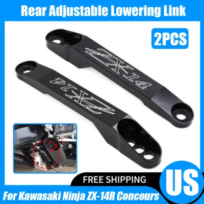 For Kawasaki Ninja ZX-14R Concours 1400 Rear Adjustable Lowering Link Aluminum Foto 1 de 4